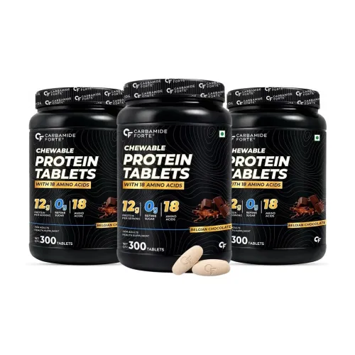 Image of Carbamide Forte Protein Chewable 300 Tablets (Pack of 3)