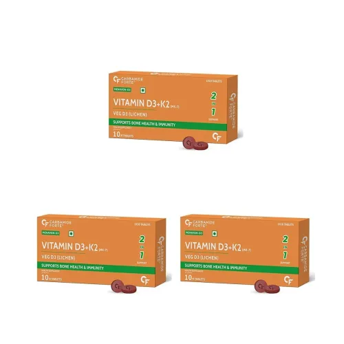 Image of Carbamide Forte Vitamin D3 K2 MK7, Po3, 10 Veg Tablet 