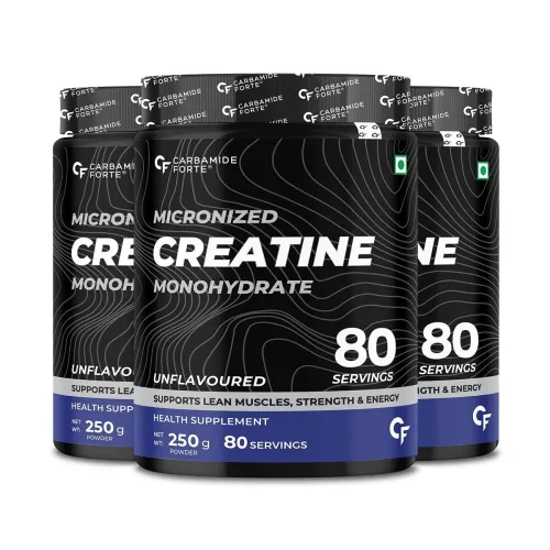 Image of Carbamide Forte Micronised Creatine Monohydrate Powder | Monohydrate Creatine Supplement for Lean Muscle Volumization, S