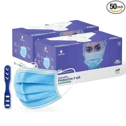 CARE VIEW Careview N95 N95 SITRA Approved, 3 Ply Disposable Surgical Mask (Blue, Pack of 50) 