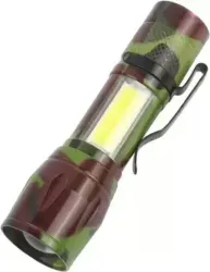 Care 4 MINI TORCH LIGHT Army Aluminum COB Tactical Torch Waterproof LED Torch (Multicolor, 9 cm, Rechargeable)