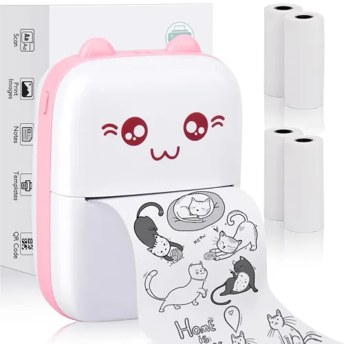 Image of Careflection Mini Pocket Thermal Printer for ,Photo Label Text Memo