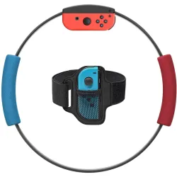 Careflection Ring-Con Grips and Leg Fixing Strap for Nintendo Switch Game, Non-Slip Grips Adjustable Leg Fixing Strap Se