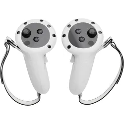Careflection VR Controller Grips Cover for Meta Quest 3 Accessories, Silicone Controller Protector for Oculus Quest3 Controllers Grips, Soft Grips Skin with Adjustable Strap (White)