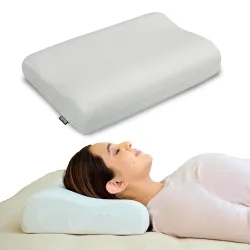 CareFoam Cervical Memory Foam Pillow for Neck Support | 2-Year Manufacturing Warranty | Orthopedic Contour Pillow for Cervical Spine Alignment & Shoulder Support | Made in India | 21 x 13 x....