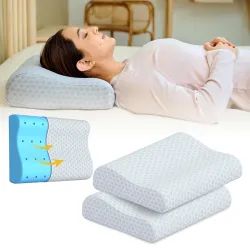 CareFoam Cervical Pillow | 2 Years Warranty | Ventilated Cooling Gel Memory Foam Orthopedic Pillow Neck Support Pillow f