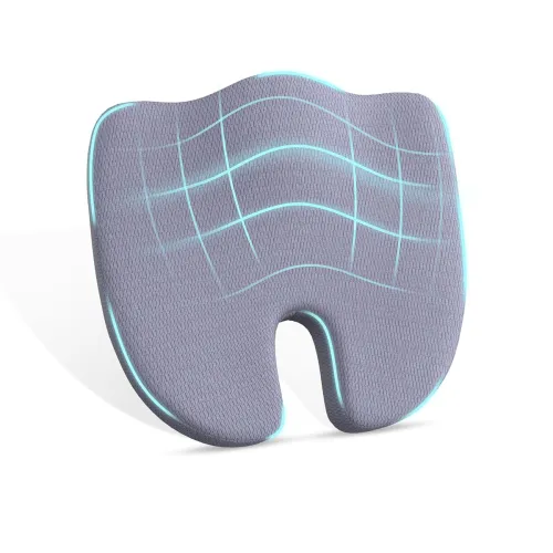 Image of CareFoam Coccyx Seat Cushion Memory Foam for Tailbone Pain Relief