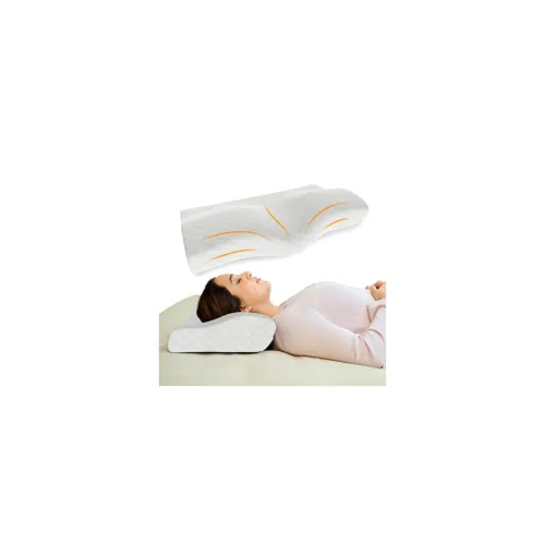 Image of CareFoam Memory Foam Cervical Neck Pillow 19 x 12 x 4 Inch