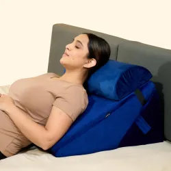 CareFoam Memory Foam Wedge Pillow for Bed with Adjustable Headrest | 2 Years Warranty | 20 x 20 x 12 Inch | Orthopedic Back Support Cushion for Acid Reflux GERD Snoring Reading Sleeping Leg....