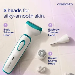 Caresmith Bloom 6 in 1 Face & Body Hair Trimmer for Women