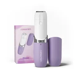 CARESMITH Bloom Facial Shaver | Trimmer For Woman | Upper Lip, Chin & Cheeks | Facial Hair Removal Machine | Hypoallergenic Blades | 1 AA Battery Included, Purple