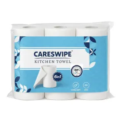 Careswipe 2-Ply Soft Absorbent Kitchen Tissues (6Rolls)