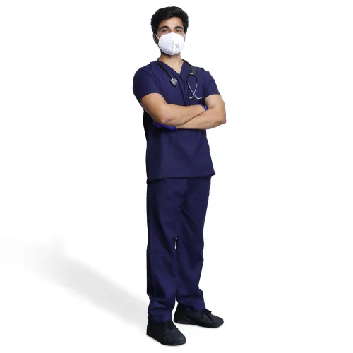 Image of Careview Medical Scrub Suit for Men Navy Blue