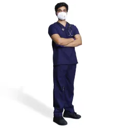Careview Medical Scrub Suit for Men Navy Blue