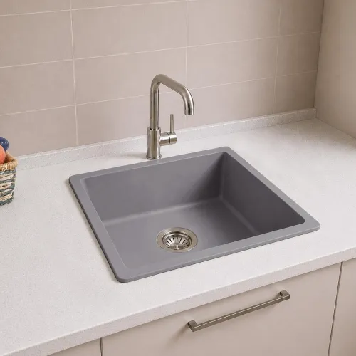 Image of Carissa By Carysil™ Titanium Max Quartz Kitchen Sink 21 x 18 x 8 inches