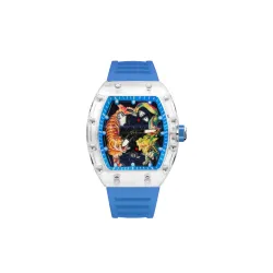 carl vinson®Sports Wrist Watch | Automatic Quartz Luminous Waterproof Men's Barrel-Type Dragon Tiger Design
