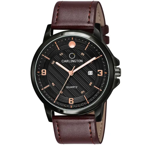 Image of Carlington Analog Watches for Men with Leather Strap - CT 1050