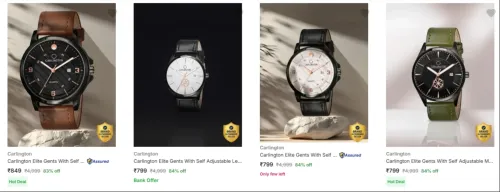 Image of Carlington Men's Wrist Watches at minimum 80% Discount