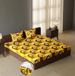 Carlton London 144 TC Cotton Queen Fitted Bedsheet