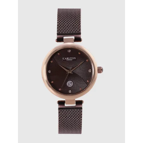 Image of Carlton london Analog Brown Dial Women's Watch
