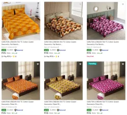 Carlton London Bedsheets with Elastic @ Flat ₹179