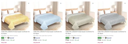 Image of Carlton London Blankets at minimum 70% Discount