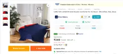 CARLTON LONDON Solid Double Comforter for AC Room 