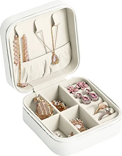 Image of CARLTON LONDON Jewellery Organizer Vanity Box