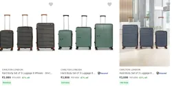 Carlton London Suitcases (Pack Of 3) upto 87% Discount
