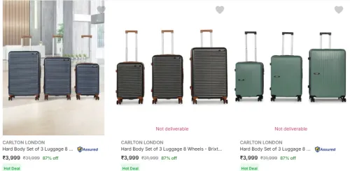 Image of Carlton London Suitcases set of 3 @ ₹3999