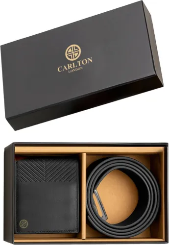 Image of CARLTON LONDON Wallet & Belt Combo  