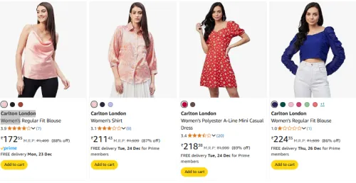 Image of Carlton London Women's Clothes Starts @ ₹172