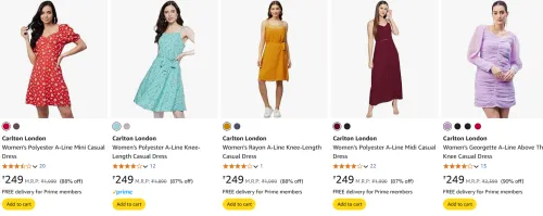 Image of Carlton London Women's Dress starting @ ₹249 