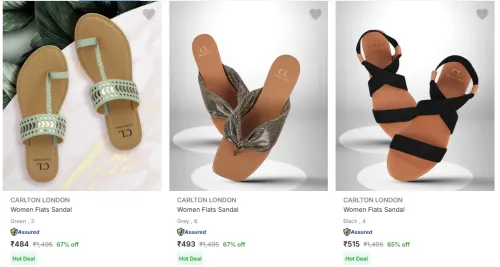 Image of Carlton London Women's Flats upto 67% Discount