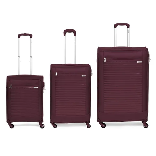 Image of Carlton Wexford Purple 3-Pc Trolley Set