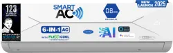 CARRIER 2025 Model 1.5 Ton 5 Star Split Inverter with Wi-fi Smart Flexicool 6 in 1 Convertible, Smart Energy Display, Du