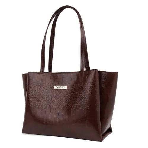 Image of Carrylux Large Capacity Croco Pattern Tote Bags For Womens Big Purses And Handbags Ladies Big Shoulder Bag