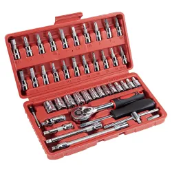 CARTMAN 46-Piece Socket Ratchet Wrench Tool Set Metric