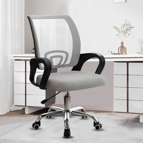 Image of Casa Copenhagen Mesh Mid-Back Office Chair (Grey & Black)