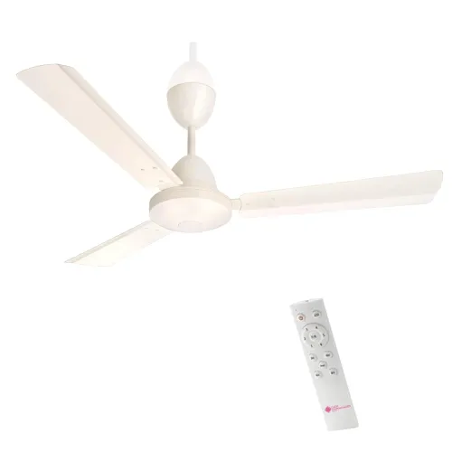 Image of Casa Copenhagen Skecher Collection, 12V DC BLDC Solar Ceiling Fan 32 Watt with Remote Control High Speed (Ice Ivory)