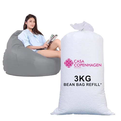 Image of Casa Copenhagen Premium Virgin Grade Thermocol Balls Refill for Pillows, Sofa, Bean Bags, Soft Toys & Beans for Bean Bag