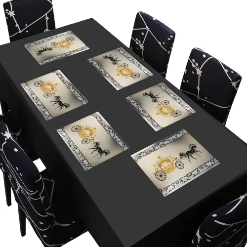 Image of CASA-NEST PVC Printed Table Placemats Set of 6