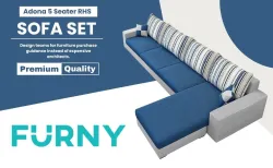 CASASTYLE Adonia L-Shape Sofa 4-Seater + 2 Puffy