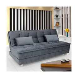 CASASTYLE Gaiety 3 Seater Fabric Sleeper Supersoft Sofa Cum Bed