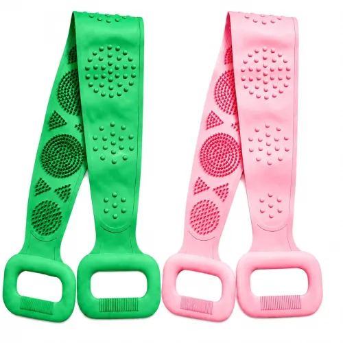 Image of Casa Zura Back Scrubber for Bathing, Silicone Body Scrubber for Bathing, Bath Belt Scrubber, Body Back Scrubber for Men 