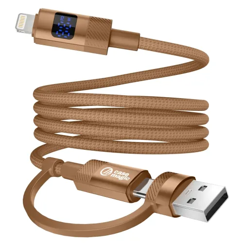 Image of Case-Magic 2-in-1 USB-A/Type-C to Lightning Cable