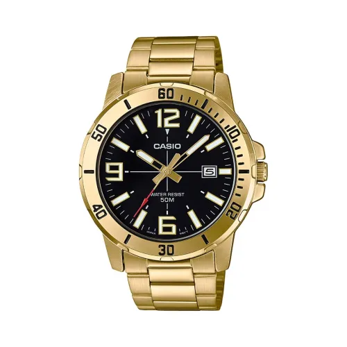 Image of Casio Analog Black Dial Men's Watch - MTP-VD01G-1BVUDF (A1367)
