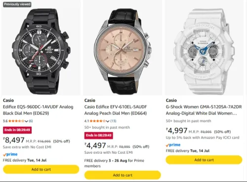 Image of Casio Analog Watches Upto 50% Off