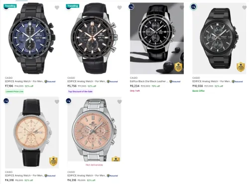 Image of CASIO EDIFICE at minimum 52% Discount