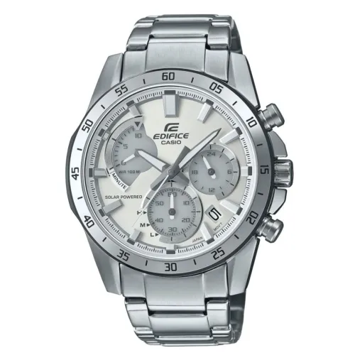 Image of Casio Edifice Solar Chronograph Analog Silver Dial Men EQS-930MD-8AVUDF (ED528)